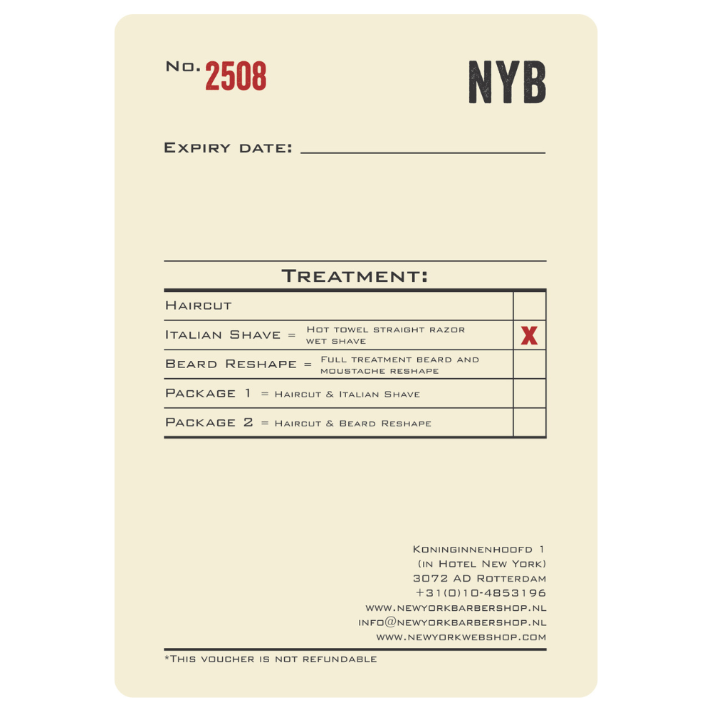 Gift Voucher Italian Shave